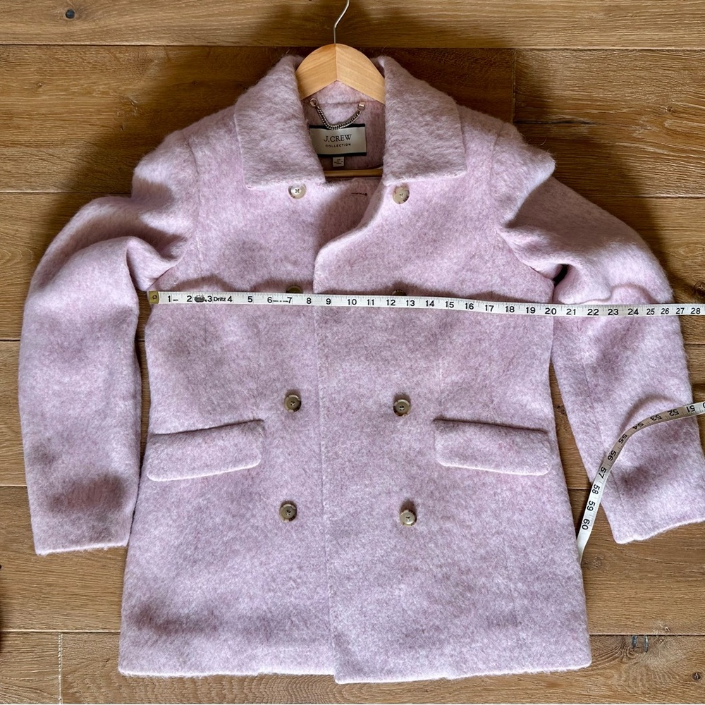 J. Crew Italian Wool Light Pink Pea Coat - Picture 4 of 15